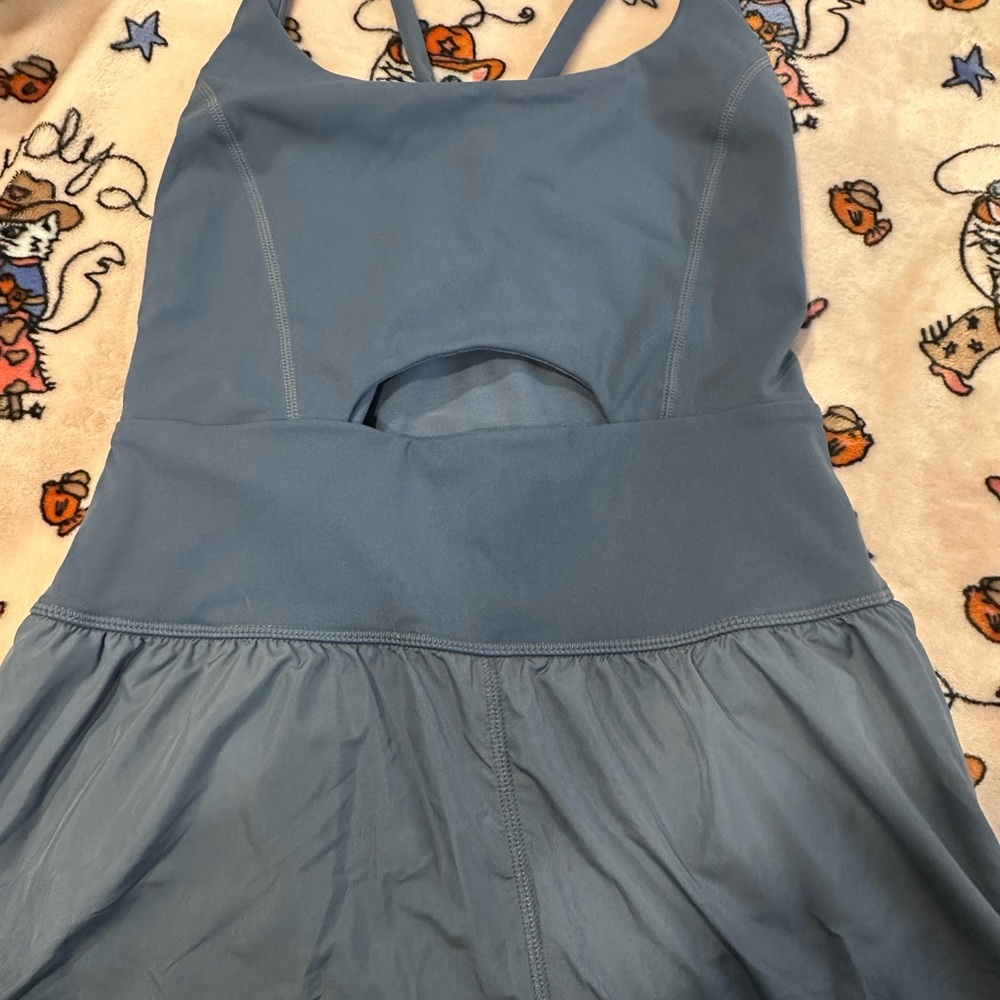 Free People Blue Jumpsuit with Cutout Detail